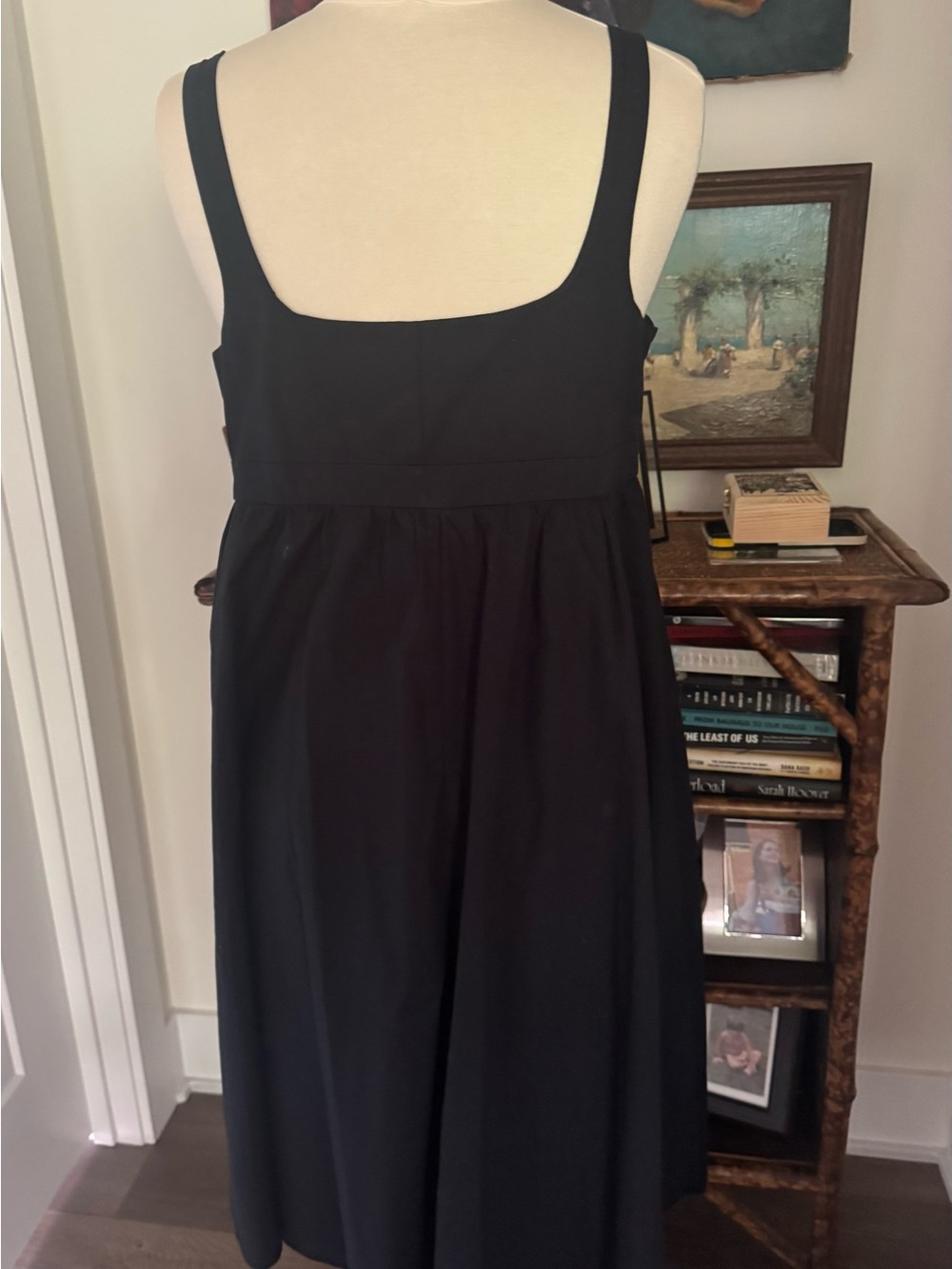 100% Cotton Black Empire Waist Banana Republic Dress 10P NWOT
